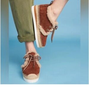 See By Chloe Brown Shearling Shoes
